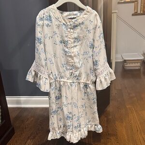 Floral Kids Romper with Ruffle Sleeves